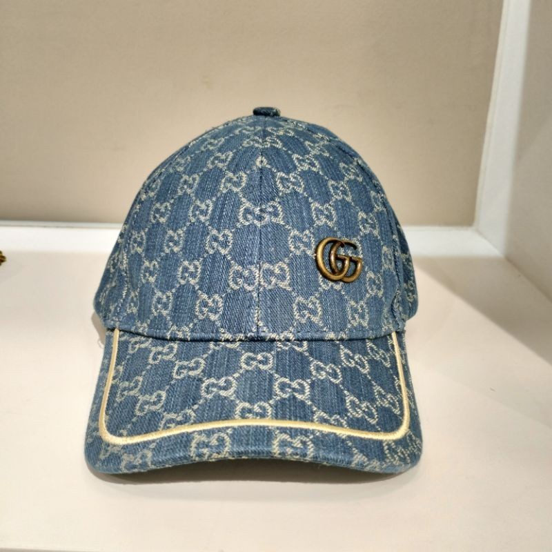 Topi Cap GG denim