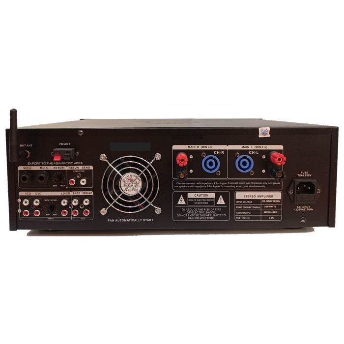 Bolton Bk810 Professional Karaoke Amplifier 5 Mic Input Termurah Terlaris Promo