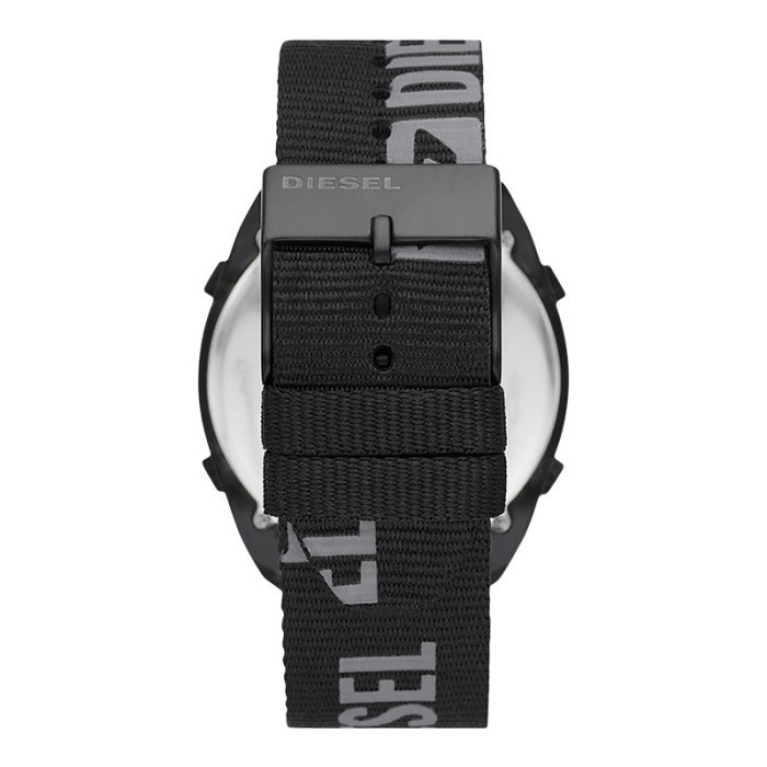 Jam Tangan Diesel Crusher Dz1985 Black Digital Dial Military Black Fa