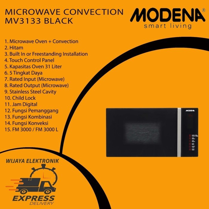 Kompor Tanam Modena BH 1735 Hitam - Oven Berkualitas Tinggi