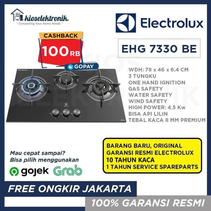 Electrolux Kompor Tanam Ehg7330Be - Hobs Ehg7330 - Ehg 7330 Be
