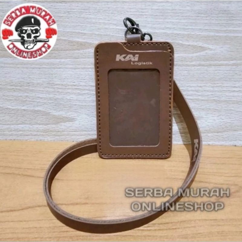 

HOLDER KALUNG ID CARD LOGO KAI LOGISTIK COKLAT BEST QUALITY PREMIUM