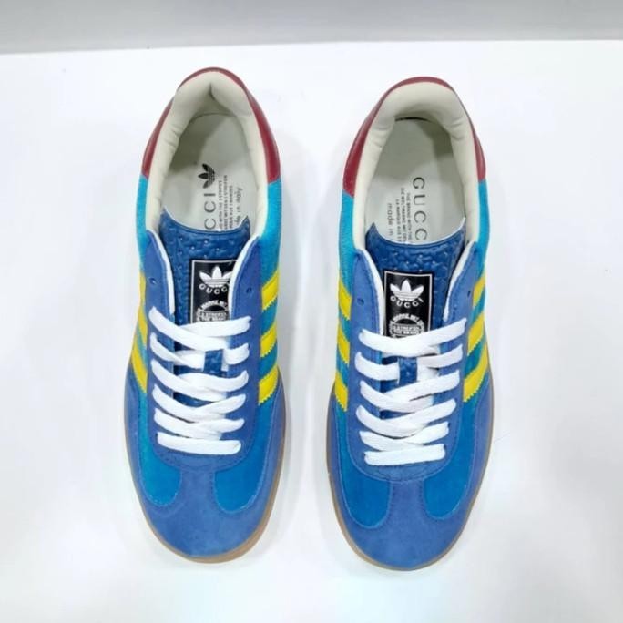 SepatuAdidas Gazelle Indoor Gum Yellow BlueOriginalVietnamBnib Barangbaru88