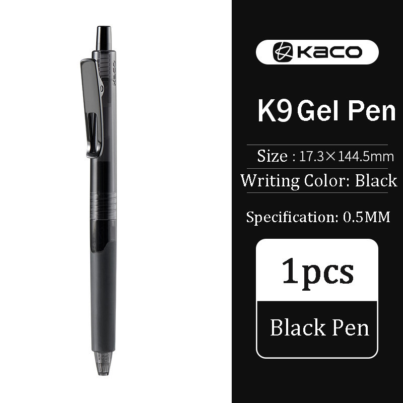 

Kaco Pena Pulpen Gel 0.5mm Double Bead Pen Quick Dry Black Ink 1 PCS - K9