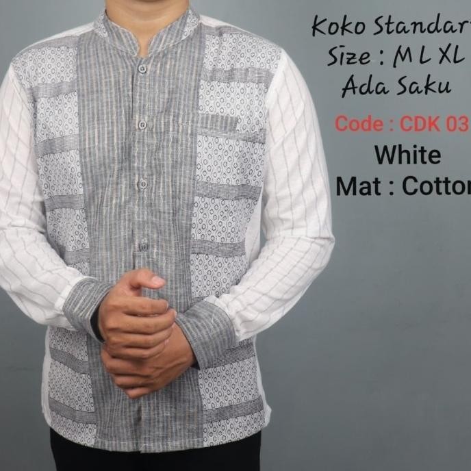 Baju Koko Batik Pria Slimfit / Batik Pria Kerah Koko Cbl 401