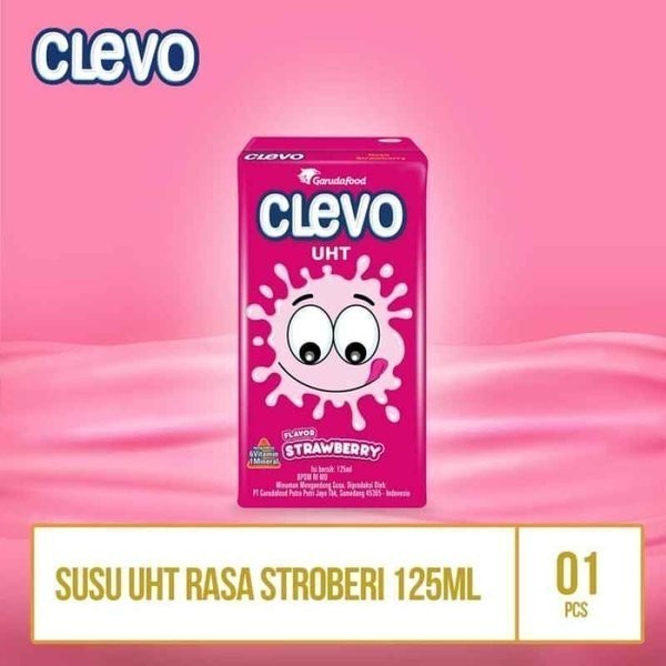 

susu kotak clevo uht rasa strawberry 115 ml