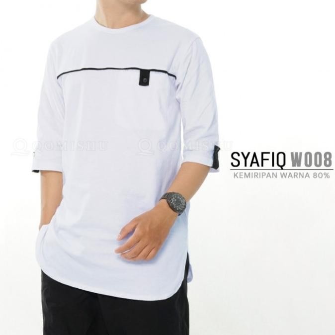 Baju Koko Kurta Kaos Xxl Warna Putih Polos Big Size Syafiq Qomishu