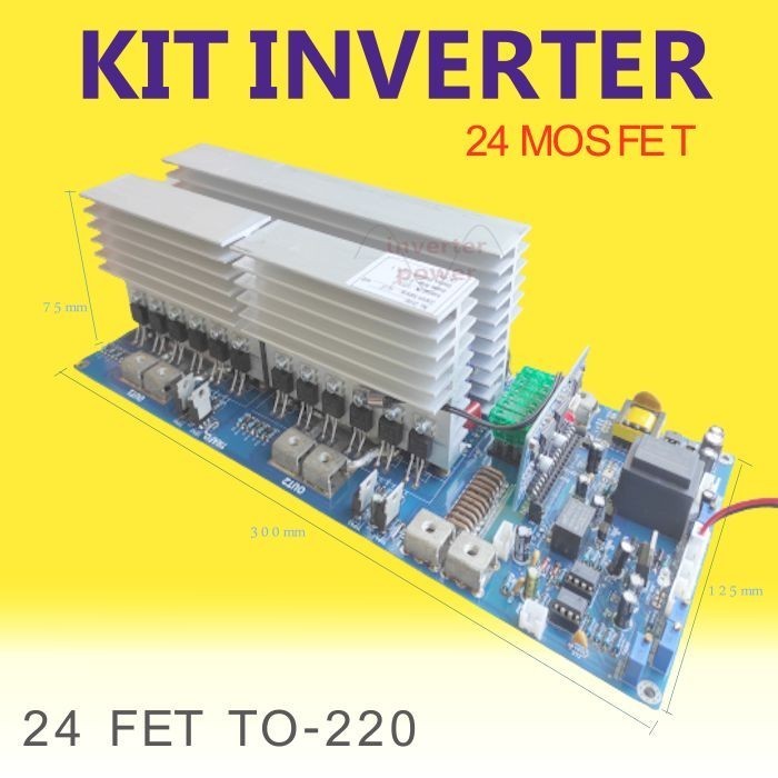 Kit Inverter 24 Mosfet TO 220 Low frekuensi frequency psw 220v