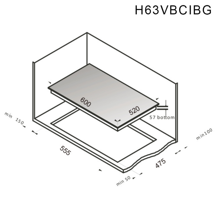 Tecnogas Kompor Tanam H63Vbcibg
