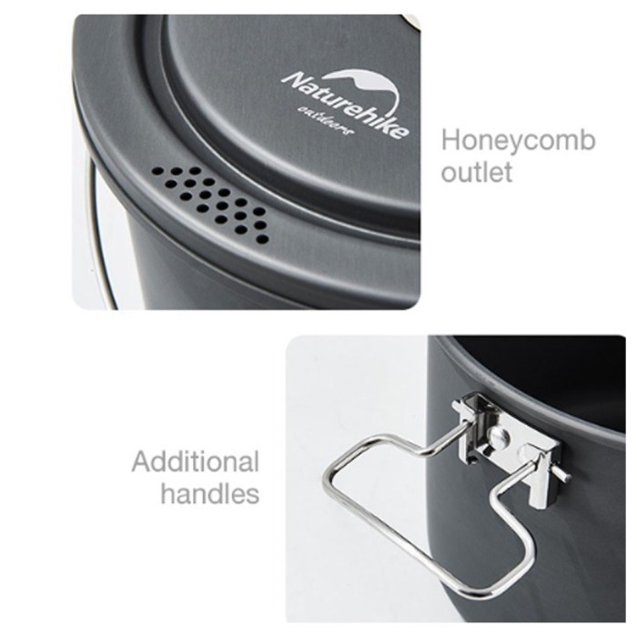 Alat Masak Camping Naturehike Cnh22Cj002 Alumunium Alloy Camping Pan