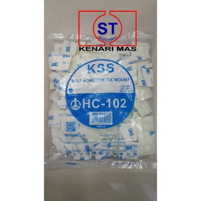 

KSS HC-102 / KSS SELF ADHESIVE TIE MOUNT / TIE MOUNT / HC102