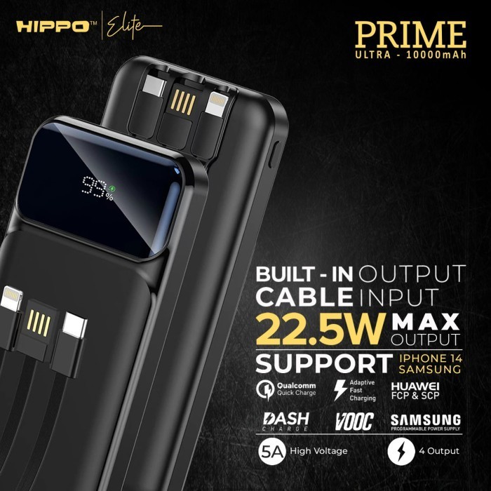 Hippo Elite Powerbank Prime Ultra Pd 22,5W 10000Mah - 20000Mah Qc4+