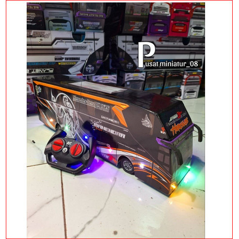 MINIATUR MOBIL BUS BIS KIDS PANDA TELOLET BASURI REMOTE CONTROL MAINAN