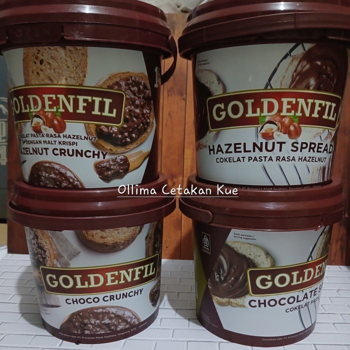 

Goldenfill Selai Jam 1kg. Choco Spread/Hazelnut Crunchy/Choco Crunchy