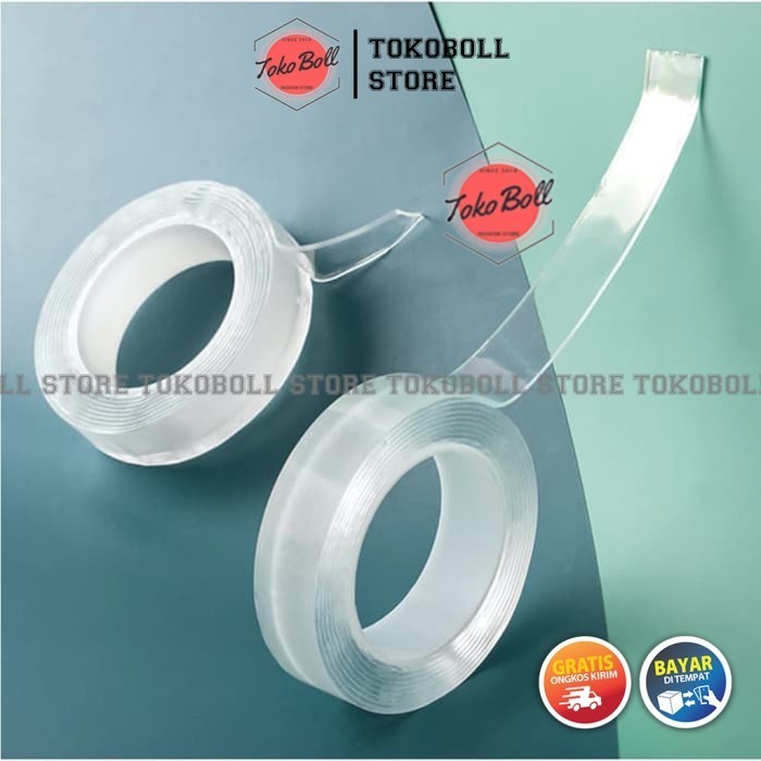 

PROMO Lakban Isolasi Double Tape Tebal Strong Perekat Bening Lem Perekat