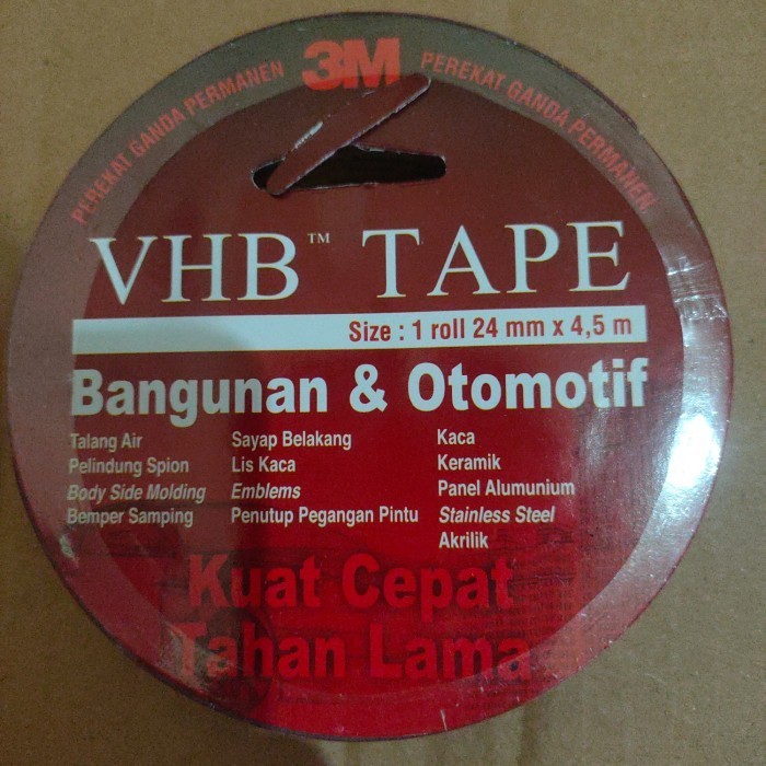 

JUAL Double Tape 3M VHB Merah - Perekat Origional 3M 24mm x 4,5mtr lem 3m