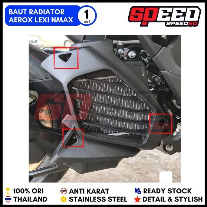 Baut Koper Cover Tutup Radiator Nmax Aerox Probolt Thailand