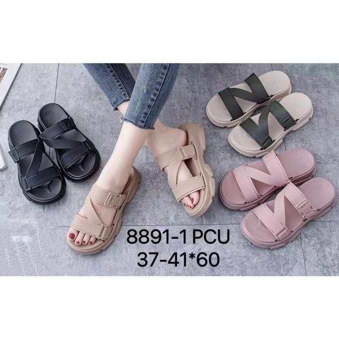 Sandal Wanita / Wedges / Hys 8891-1 / Slop Jelly