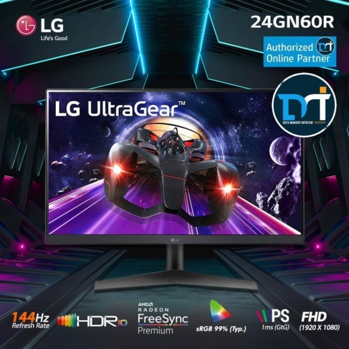Lg Ultragear 24Gn60R Led Monitor Gaming 24 Inch Ips Fullhd 144Hz 1Ms