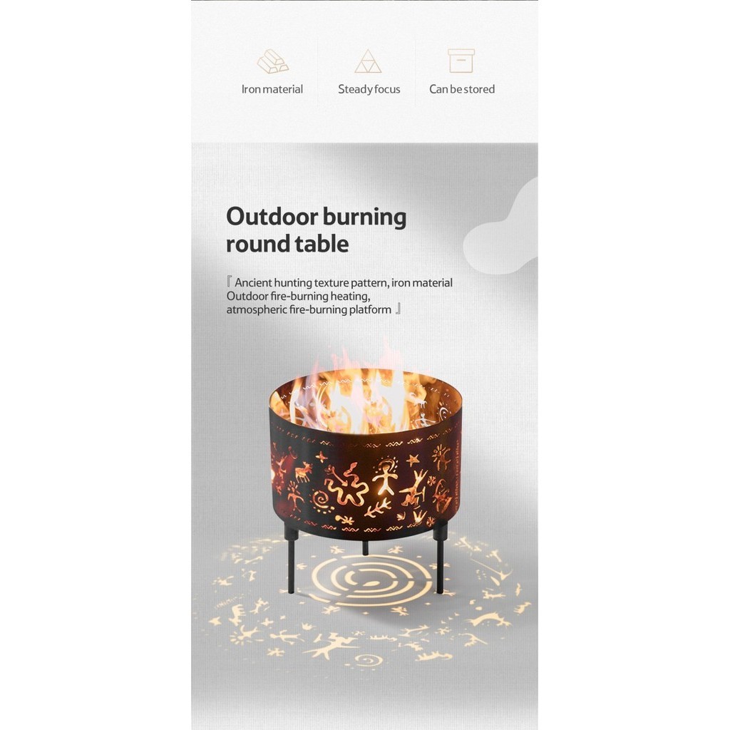 Fire Pit / Grill / Bbq Tungku Kayu Bakar Camping Naturehike Nh21Jj102