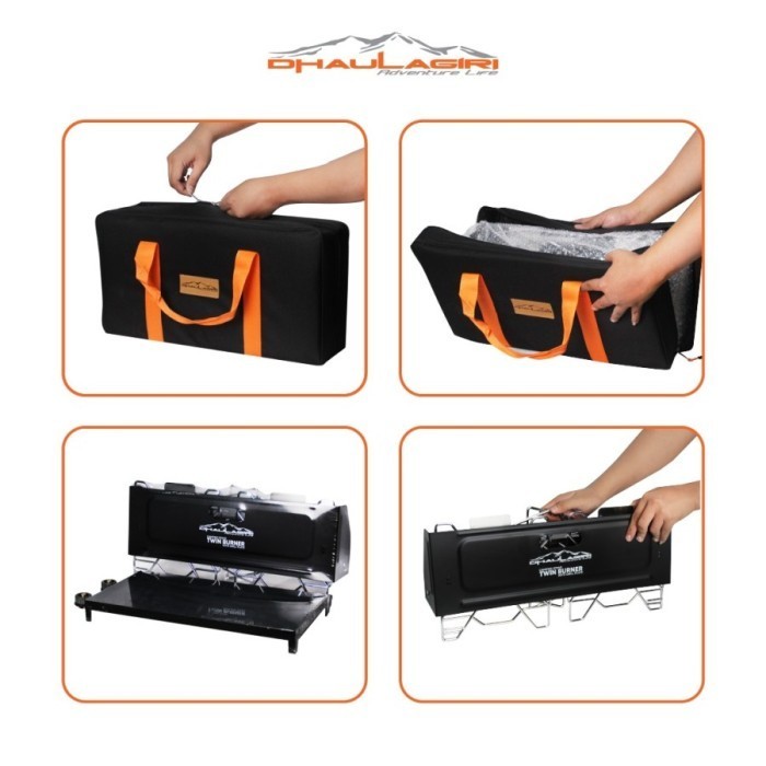 Dhaulagiri Camping Stove Twin Burner With Grill Plate