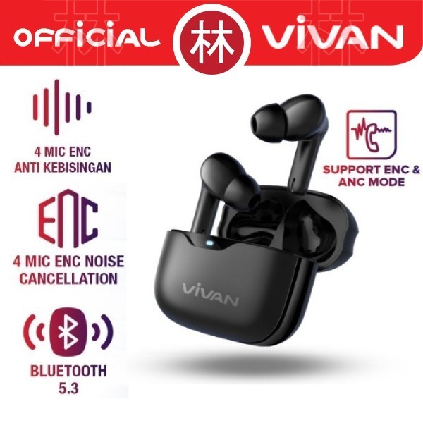 Vivan T660Nc Earphones Tws Liberty Bluetooth 5.3 New Vivan T600Nc