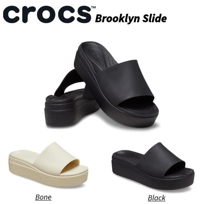 Crocs Wanita / Crocs Wedges / Sandal Crocs / Crocs Brooklyn Slide