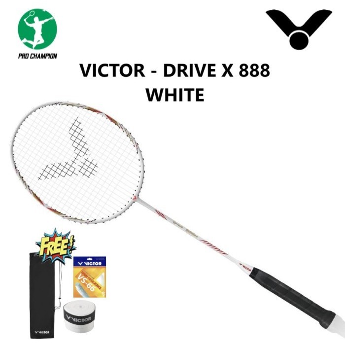 Raket Badminton Victor Drive X 888 H DX888H A White