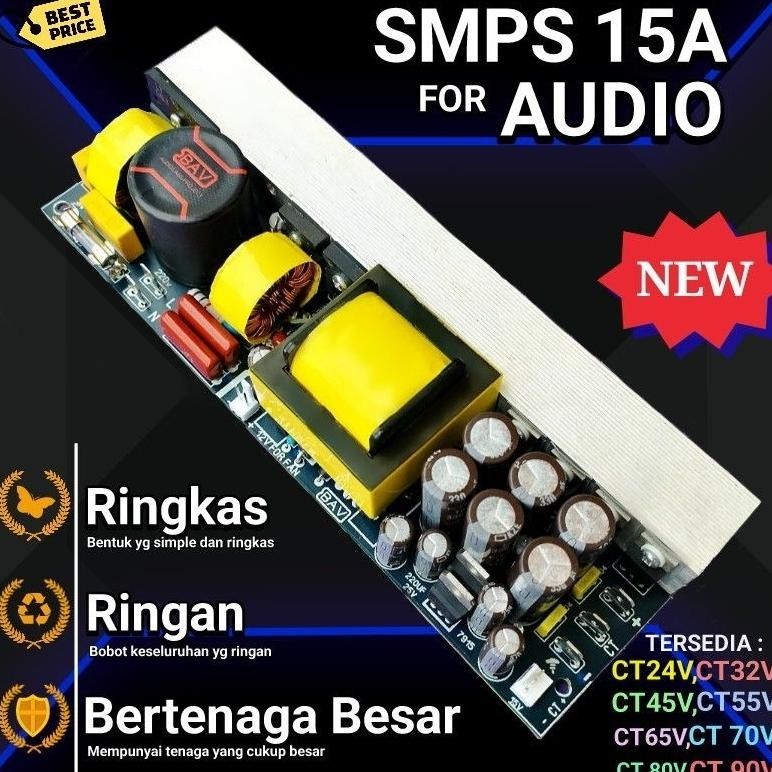 SMPS audio 10A & 15A ( CT ), TRAFO SMPS untuk AUDIO , MURNI 10 AMPERE 15 . 20A CT 20 FULL AMPER 24V 