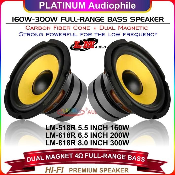 Speaker Full Range Bass 5 6 8 Inch Hifi Fullrange Mid Bass Mid Woofer