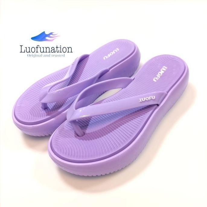 Luofu E 7204 - E01Ws Size 36-40 L Sandal Jepit Tebal Jelly Wanita