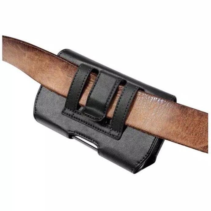Sarung Hp Pinggang Kulit Model Horizontal/Rebah 1 Slot