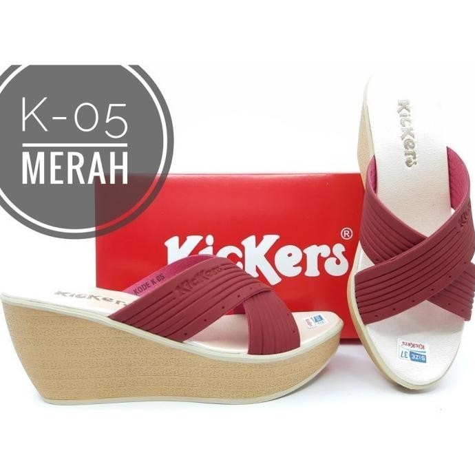 Promo Sandal Original Kickers Wedges / Sepatu Wanita Q2