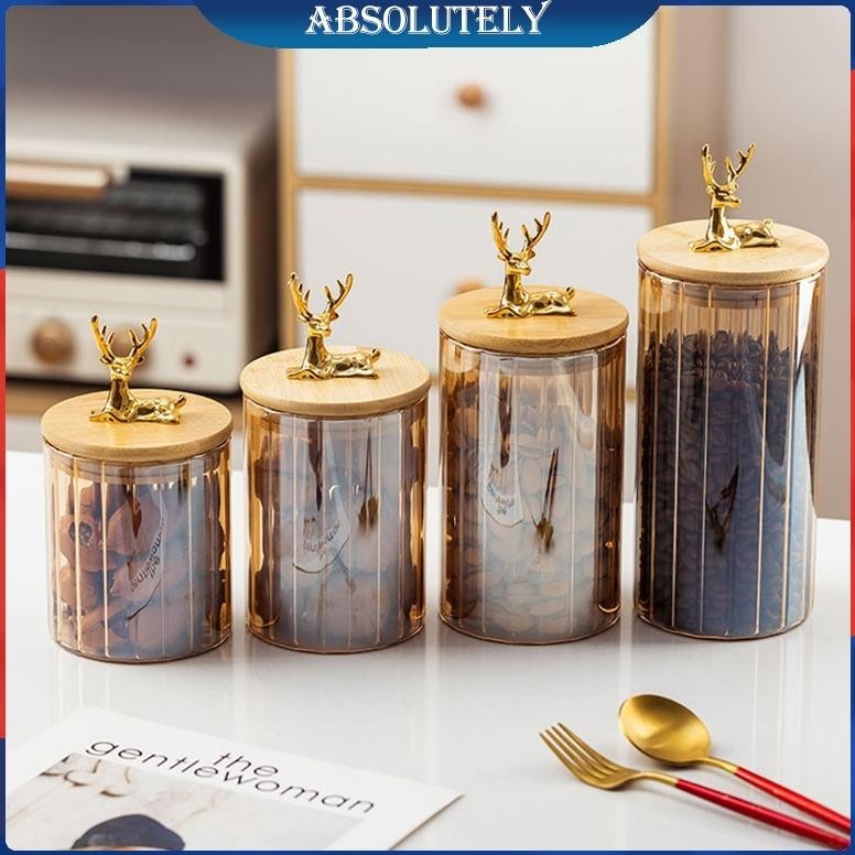 CR - Toples Makanan Serbaguna Toples Gold Toples Aesthetic Toples Kue Toples Kaca Lebaran Toples Kac