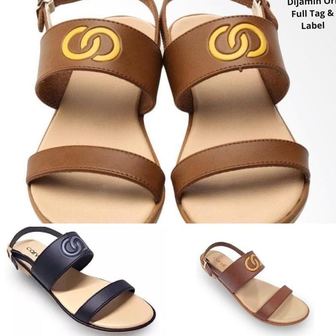 Sandal Wedges Wanita Carvil Groove 02 /Sandal Carvil/Sandal Wanita