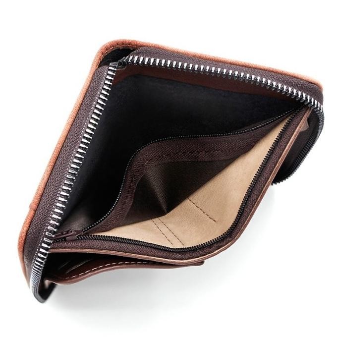 Mb081- Dompet Lipat Zipper Original Kartu Mini Pria Wanita Premium