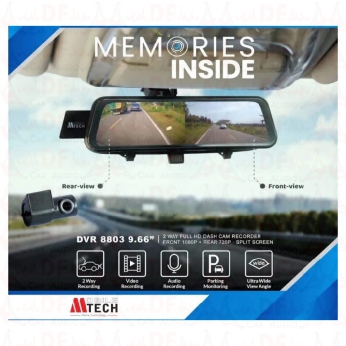 DVR DASHCAM KAMERA PEREKAM MOBIL MTECH 8803 ( KAMERA DEPAN + BELAKANG)