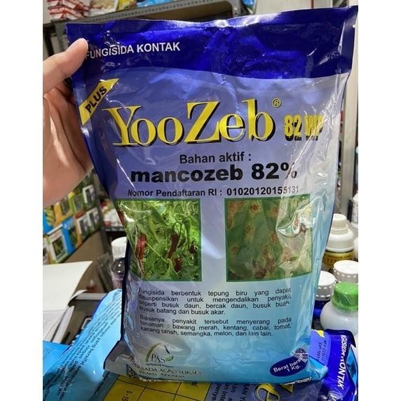 New Fungisida Kontak Yoozeb Blue 1Kg 82Wp Fungisida Biru 82% Yozeb Plus Terlaris