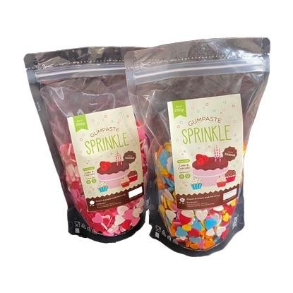 

New Gumpaste Sprinkle Hiasan Kue Hati Kemasan Pouch 250 Gr Terlaris