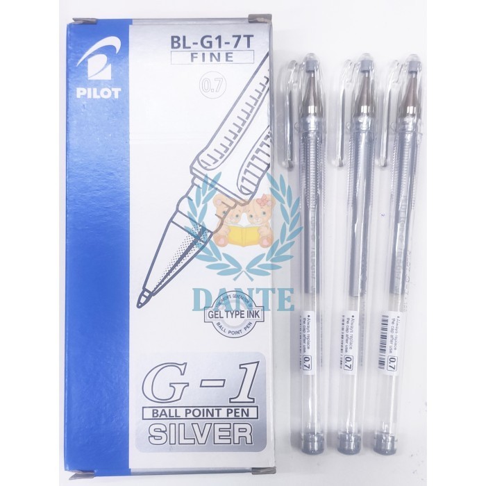 

Pulpen Pilot G1 SILVER per Lusin isi 12 pcs