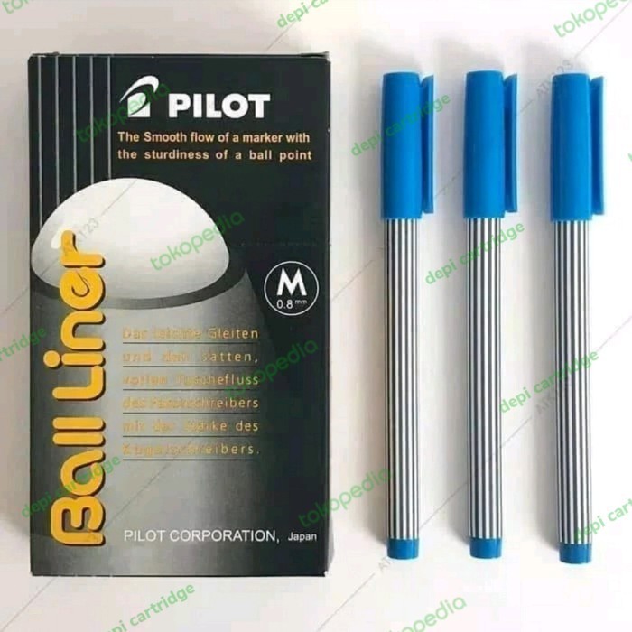 pulpen pilot balliner/ ballpoint 0,8 mm ( biru )