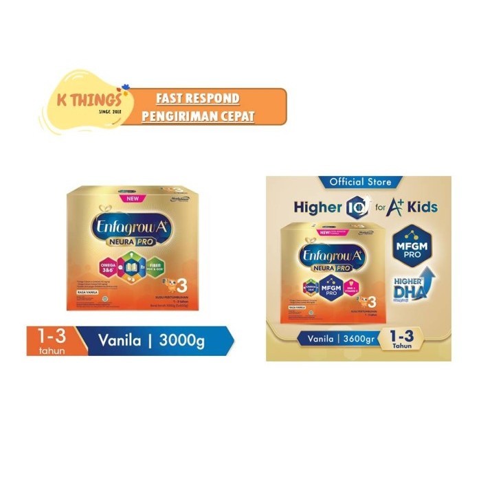 

Enfagrow A 3 A+3 Vanila Vanilla Susu Box 3000 G 3000Gr 3Kg (5X600Gr)