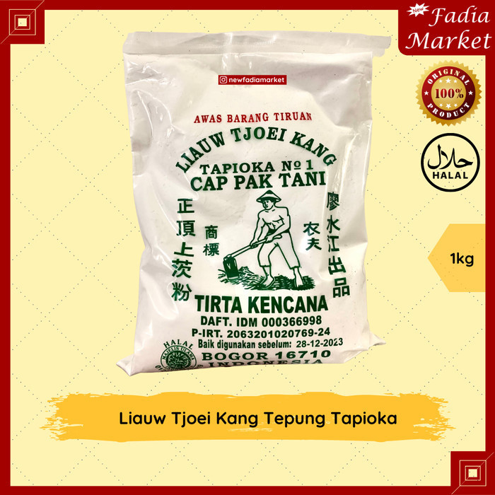 

TERMURAH Tepung Tapioka Liauw Tjoei Kang Cap Orang Tani 1kg