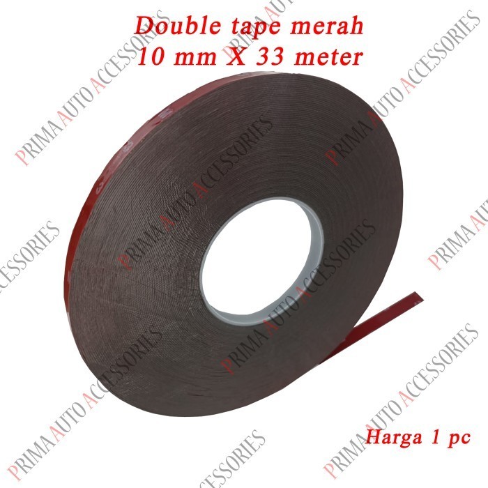 

Perekat / Double Tape 3MM Merah 10 mm X 33 meter serupa 3M PROMO