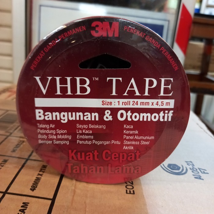 

3m doubel tape vhb 24mm x4,5 meter TERMURAH