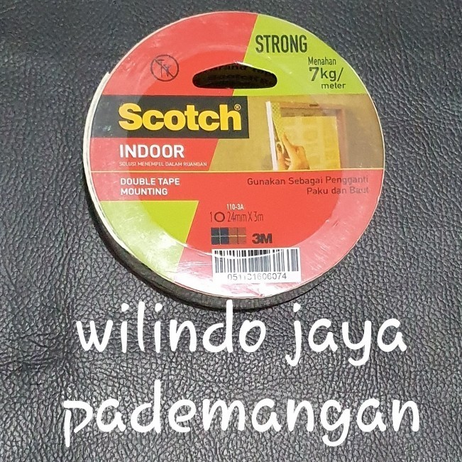 

3M Scoth Indoor Double Tape Monting 24 mm x 3 mtr ORIGINAL MURAH