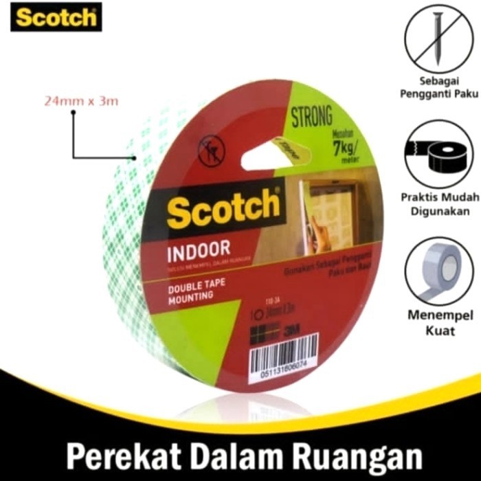 

Double tape Mounting Indoor 3M 24mm x 3m 7kg JUAL
