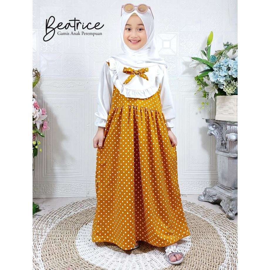 Gamis Anak Beatrice Polkadot Ckids