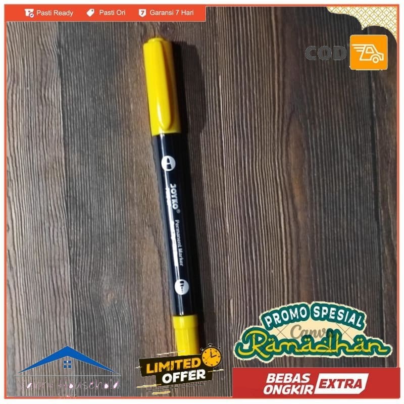 

SATUAN JOYKO PMC27 PMC 27 Spidol Dual Tip Color MARKER Pemanent - KUNING KUNYIT