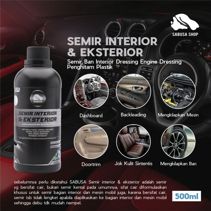 SABUSA Semir Interior Eksterior Pengkilap Dashard & Mesin Mobil